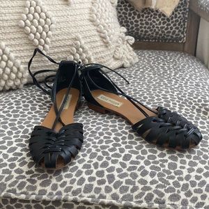 Steve Madden Black Wrap Sandals